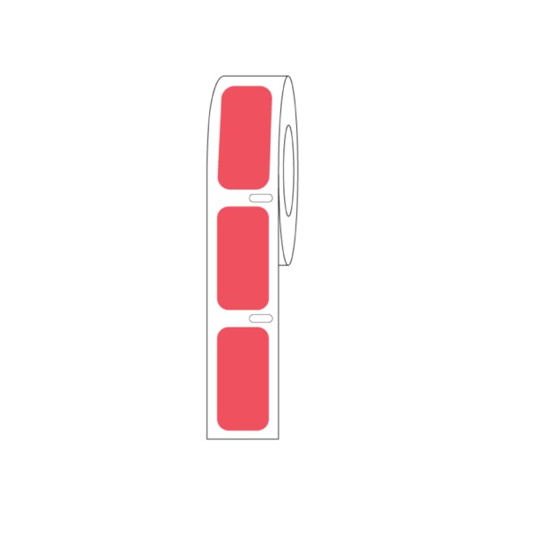 Direct Thermal Cryo Label 27x13mm for Cryogenic Vials Red Roll Form